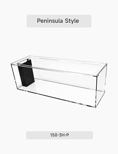 150G-3H-P Starfire Aquarium 60x24x24 H 12mm Built-in Overflow Peninsula Style - size: 60x24x24"