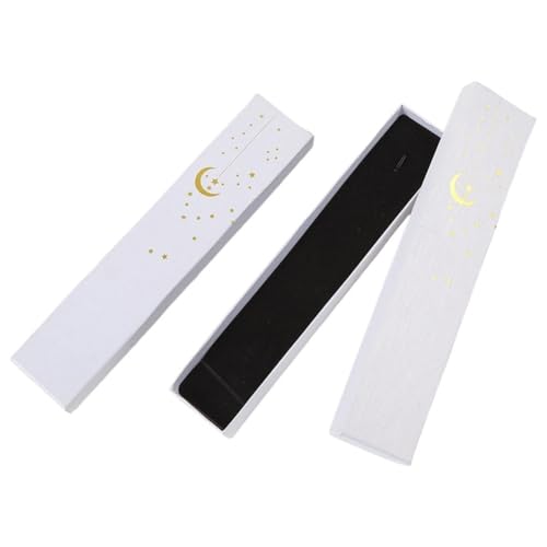 12 Pcs Ramadan Jewellery Gift Box Moon Star Eid Mubarak Jewelry Boxes Bracelet Necklace Chain Packaging Box - color: White