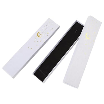 12 Pcs Ramadan Jewellery Gift Box Moon Star Eid Mubarak Jewelry Boxes Bracelet Necklace Chain Packaging Box - color: White