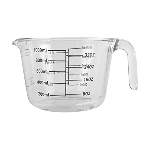 Farberware 4-Cup Borosilicate Glass Wet and Dry Measuring Cup with Oversized Measurements, Clear - style: 4-Cup