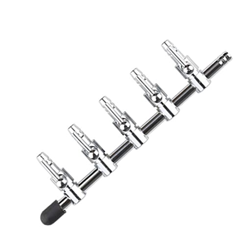 Aquarium Fish Tank Air Flow Control Lever Pump 5 Way Inline Manifold Air Flow Pump Tubing Splitter Lever Control Valve 3-Pack