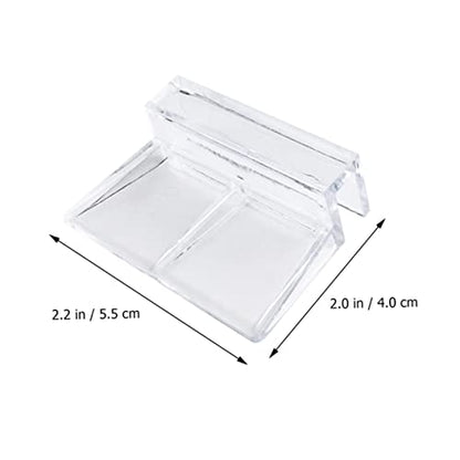 BESPORTBLE 10pcs Acrylic Support Brackets for Fish Tanks Easy Install Clips for Glass Lightweight and Stable Aquarium Cover Frame
