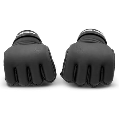 Meister [Critical] 4oz MMA Gloves for Striking & Grappling w/Pre-Curved Nemeios Leather - size: Large