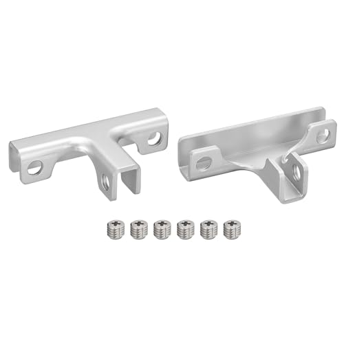 uxcell Glass Fixing Clip, 2pcs for 6-10mm Aluminum Alloy T-Shaped Glass Clamp Glass Support Bracket for Glass Display Cabinet, Fish Tank - size: 6-10mm