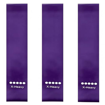 Ring Resistance Bands, X-Heavy Heavy Duty Total Body Fitness Exercise Bands | A Must Have for Fitness Men and Women, Black 3 Pieces - color: Purple
