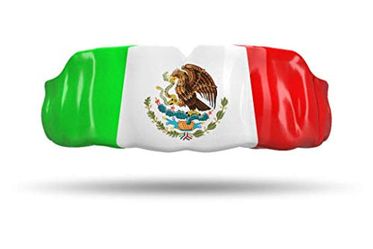 Impact Mouthguard Boxing, MMA, Muay Thai Sports Mouthguards for Youth Adults, Professional Custom-Fit, Mexican Flag - color: Mexican