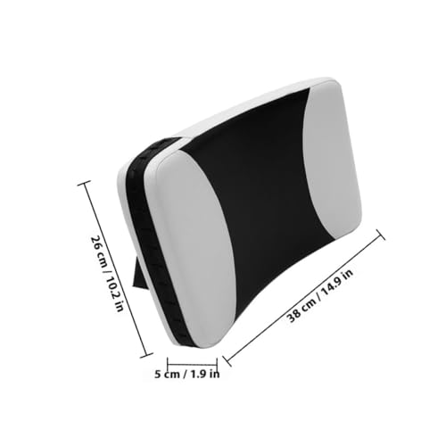 Taekwondo Kick Pad Curved Handheld Kicking Target Martial Arts Training Equipment Compact Black White for Youth Sparring and Blocking