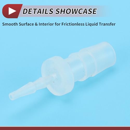 1/16" to 7/32" Hose Barb Fitting Hose Straight Reducing Coupler | 5 Pcs, Plastic, Clear, Fits 1/16" to 7/32" ID Flexible Tube, Barb Reducer Fitting, for Aquarium, Fountain, Drip Irrigation - size: 1/16"-7/32"