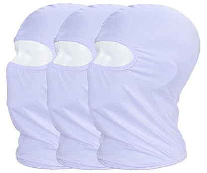 Balaclava Sun/uv face mask UPF 50+ ski mask Neck Gaiter face Scarf Outdoor Sports 3pack - color: Whitex3