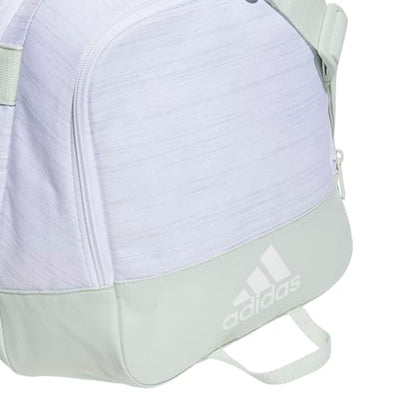 adidas Unisex Defender 4.0 Gym Duffel Bag for Men and Women - color: Two Tone White-Clear Onix/Linen Green, style: Small (38l)