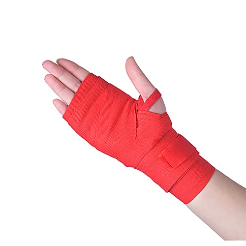 Boxing Hand Wraps Perfect Elastic Stretch Inner Boxing Gloves for Men & Women Boxing Handwraps Bandages Hand Protection Martial Arts Fighting Muay Thai Sanda for Men & Women (Pair) - color: Red