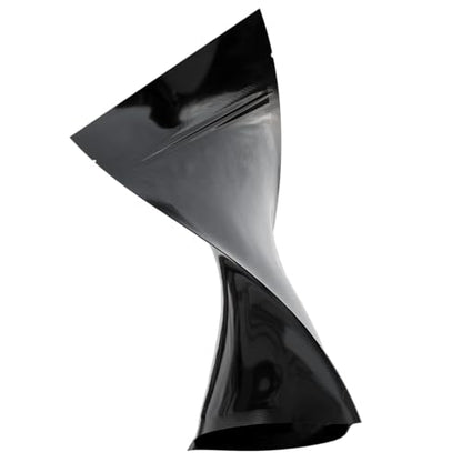 Mylar Style Barrier Bags – Zipper w/Heat Seal – 100 Bags (Gloss Black/Gloss Black, 1/4 Ounce - 4?x6.5?x1.78?) - color: Gloss Black / Gloss Black, size: 4x6.5x1.78 Inch (Pack of 100)