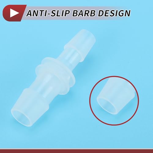 5/14" to 1/4" Hose Barb Fitting Hose Straight Reducing Coupler | 5 Pcs, Plastic, Clear, Fits 5/14" to 1/4" ID Flexible Tube, Barb Reducer Fitting, for Aquarium, Fountain, Drip Irrigation - size: 5/14"-1/4"