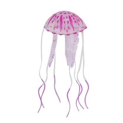 6 Pack Silicone Jellyfishes Lifelike Aquarium Decor with Transparent Suction Cups Water Flow Movement for Fish Tank Ornament