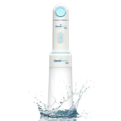 GenieBidet Upgraded 2025 Portable Bidet Rechargeable - Handheld Toilet Bidet Sprayer. On-The-Go Cleaning - Electric Sprayer for Women and Men. Personal Hygiene Cleaning/Postpartum Care.