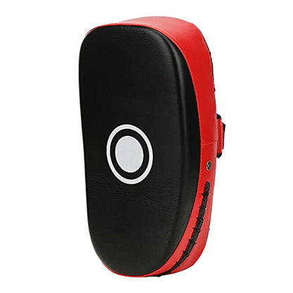 Muay Thai Kick Pad, Curved Shock Absorbing Strike Target for Boxing MMA Training PU Leather Red 36 x 19 x 9 cm 1 Pc