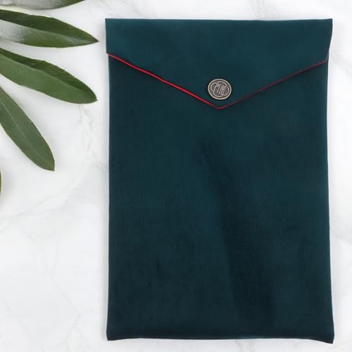 Cabilock Chinese Style Scriptures Bag Small Velvet Pouch Bible and Quran Storage Case Soft Protective Religious Text Holder for Travel and Daily Use