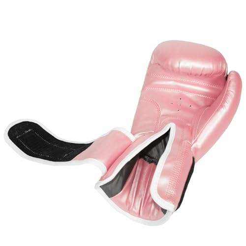 ProForce Unisex Leatherette Boxing Gloves - color: Metallic Pink, size: 14 oz.