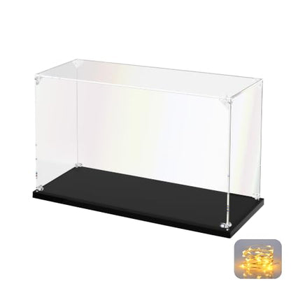 KOLIPI Acrylic Display Case for Collectibles, Clear Display Box 10x4x6 in | Plexiglass Box for Lego Figures Dolls Models, Dustproof Protection, Stable and Stackable, Assembly Required - size: 10x4x6 inches