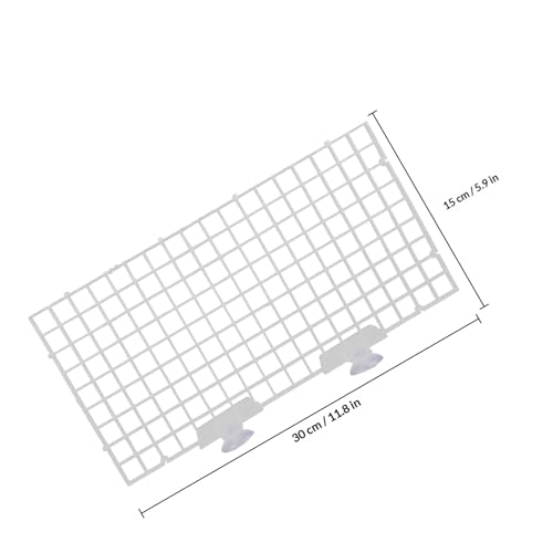 6pcs Aquarium Fish Tank Divider Isolation Board with Filter Tray, 30x15cm White Egg Crate Panel for Fish Breeding and Tank Separation