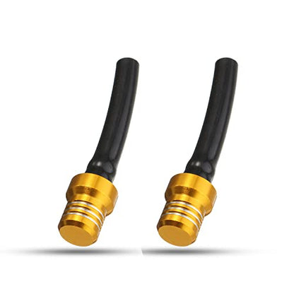 2PCS Gas Fuel Cap Gas Tank Breather Universal CNC Tank Valve Vent Tube with Chekc Ball Aluminum Breather for RM125 RM250 RMZ450 RMX450Z RM250Z RMX250 DR-Z400 DR-Z400E DR-Z400S Yellow - color: Yellow