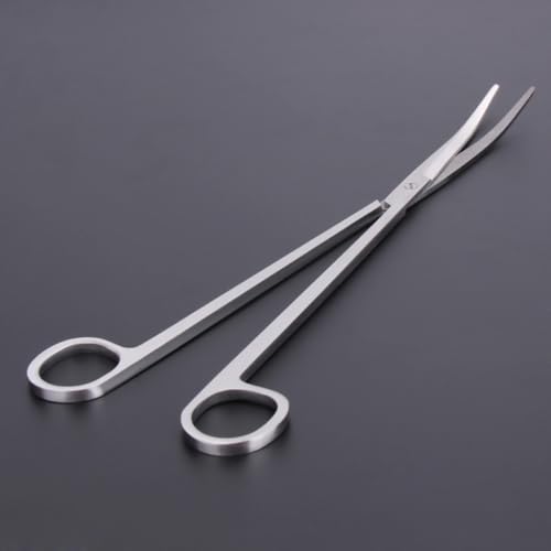 Stainless Steel Aquarium Scissors Fish Tank Plant Scissors Long Curved Aquarium Scissors Aquarium Plant Trimming Scissors Fish Tank Cleaning Tool
