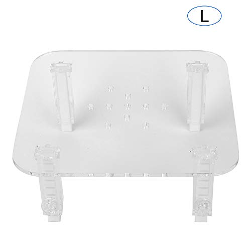 Protein Skimmer Stand, Transparent Protein Separator Bracket Adjustable Height Acrylic Protein Skimmer Bracket Protein Separator Heightening Accessories for Aquarium Fish Tank - size: Large