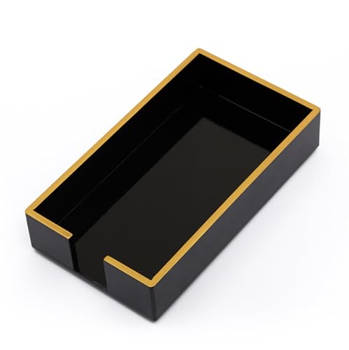 Paper Hand Towel Tray - Paper Guest Napkin Holder (Black) - color: Black