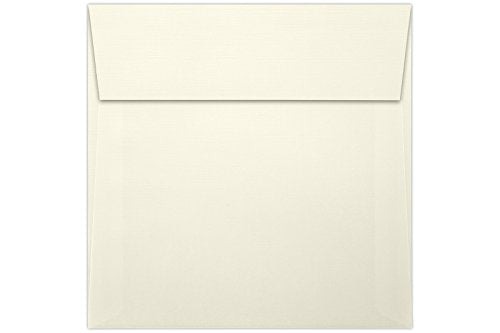 LUXPaper Square Invitation Envelopes | Peel & Press | 5 1/4" x 5 1/4" | Natural Linen | 80lb. Text | 50 Qty - color: Natural Linen, size: 5 1/4 x 5 1/4 inches