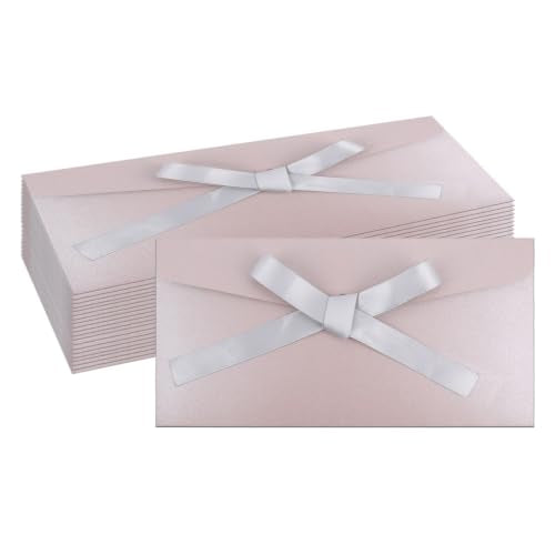 20 Pack Gift Card Envelopeswith Bow Tie Closure 8.66 x 4.33 Inch - color: Light Purple