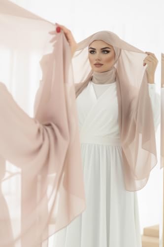 Instant Chiffon Hijab, Ready to wear hijab, modal wrap, Abaya, modern Instant Scarf, Soft breathable scarf - color: S4 Light Lilac