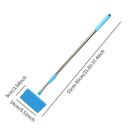 Aquarium Cleaning Brush, Cleaning and Maintenance Tool and Glass with Metal Handle, Suitable for Hard-to-Clean Aquariums, Square