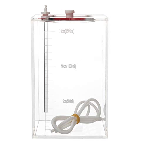 Aquarium Choice Acryli Made Liquid Storage Bucket Dosing Pump Reservoir Container (4.25 * 4.25 * 6.5 Inch;1500ml/1.5L) - size: 4.25*4.25*6.5 Inch;1500ml/1.5L（Red）