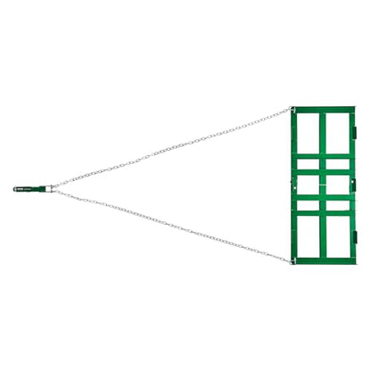 VEVOR Drag Harrow, 4 ft Heavy Duty Tow Behind Drag Harrow with Adjustable Bars & 72 in Chain, Driveway Grader Landscape Rake for ATV, UTV, Tractor, Mower Tow Behind Yard Lawn Leveling Tool - size: 4 FT- Green