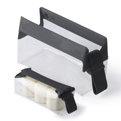 Cadence Parcel - Clear Travel Kit with Zipperless Magnetic Closure - Ink, Small - Durable, Leak-Resistant and TSA Approved Toiletry Bag - Modular Organization - Recycled TPU (.5 Qt) - color: Ink, size: Small
