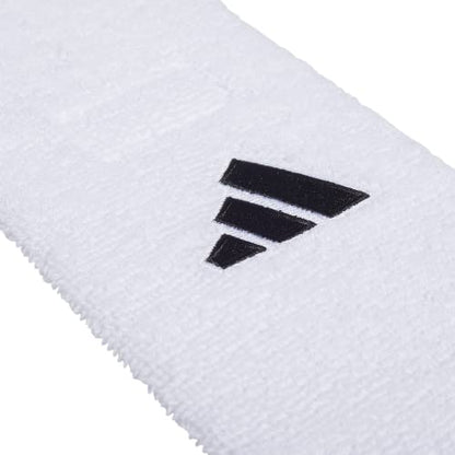 adidas Football Team Towel Dries Hands, Stays-in-Place with Hook and Loop Closure - color: White/Black