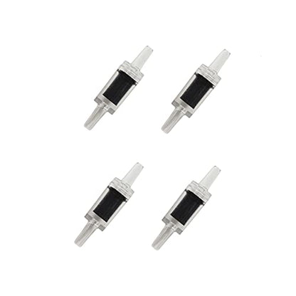 25 Feet 3/16 Inch Standard Aquarium Silicone Airline Tubing | With Air Stones, Check Valves, Suction Cups and Connectors For Fish Tank, Hydroponics (Black) - color: Black