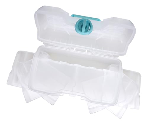 Clear Plastic Organizer - ArtBin - Small Parts Organizer - for DIY Arts & Crafts Storage Boxes & Organizers, Sewing Storage - Storage Box with Compartments, Project Box - Large (6 Pivot Trays) 6963PB - style: Large (6 Pivot Trays)