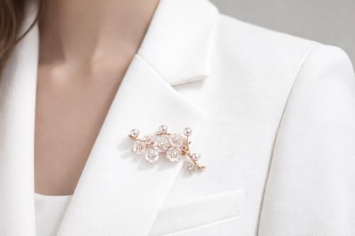 Flower pearl Brooch Pin