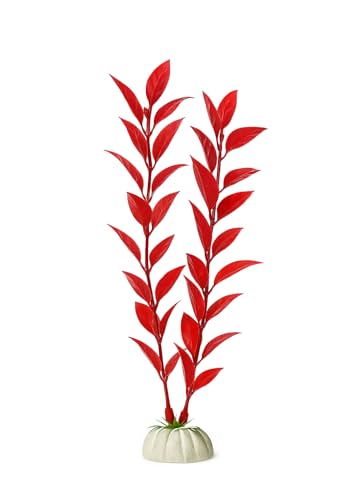 D & K Exclusives Artificial Aquarium Plants, 10 Pack 7 inch Plastic Fish Tank Decorations, Colorful Aquascape Decor for Freshwater, Tropical Tanks (Red Leaf Plant) - color: Red Leaf Plant – 7”