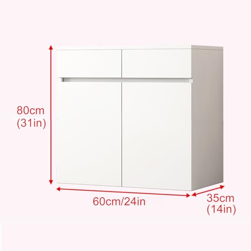 Aquarium Cabinet with 2 Drawers, Fish Tank Table, Terrarium Stand, Reptile Tank Stand, 10-40 Gallon Breeder Tank Stand(60x35x80cm/24x14x31in) - size: 60x35x80cm/24x14x31in