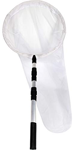 Insect and Butterfly Net with 12" Ring, 24" Net Depth, Handle Extends to 36 Inches - size: 14" Ring, 36" Handle