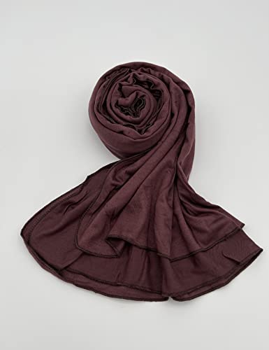 Txmout Premium Jersey Hijabs for Women - Cotton Muslim Scarfs - color: Chocolate