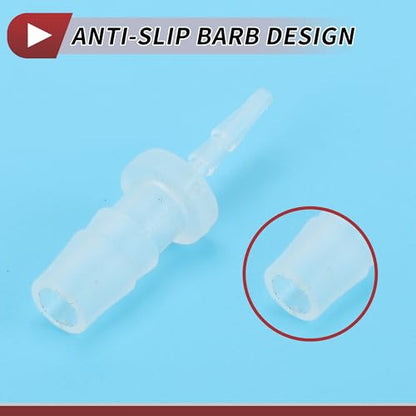 1/16" to 7/32" Hose Barb Fitting Hose Straight Reducing Coupler | 5 Pcs, Plastic, Clear, Fits 1/16" to 7/32" ID Flexible Tube, Barb Reducer Fitting, for Aquarium, Fountain, Drip Irrigation - size: 1/16"-7/32"