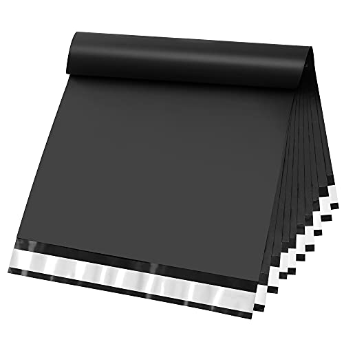 Famagic 200pcs Poly Mailers 10x13 Inch Shipping Bags Black Shipping Envelopes Self Seal Mailers Bags Waterproof and Tear-Proof Packaging Bags - color: Black, size: 10x13