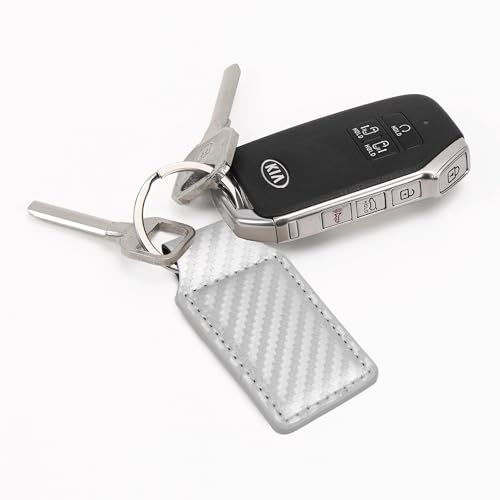 LaserGram Rectangle Keychain, Allah 2, Personalized Engraving Included (Carbon Fiber Silver) - color: Carbon Fiber Silver