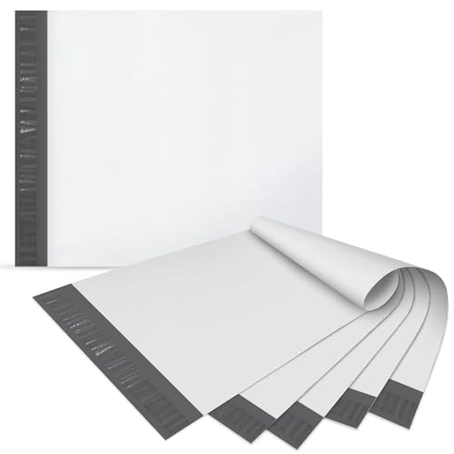 Fosmon Large Poly Mailers 30x36, 5-Pack Waterproof Shipping Bags- White | Lightweight 2.35-mil envelopes. Tear-proof, puncture-resistant, & secure adhesive seal for heavy-duty shipping supplies.