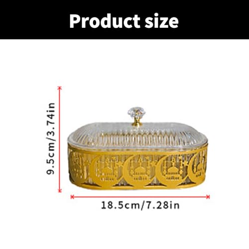 Middle Eastern Snacks Tray Ramadans Dessert Candy Storage Box Food Serving Plate Muslims Holiday Desktop Decoration