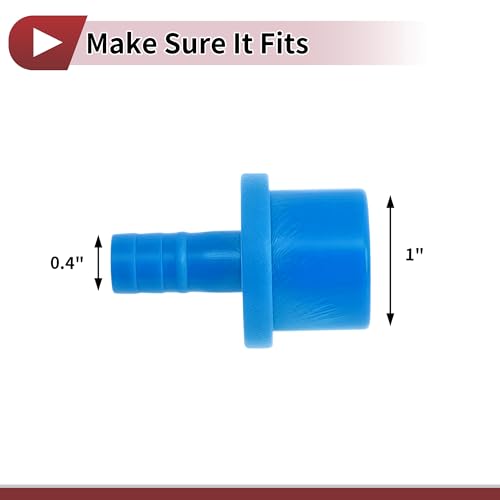 Plastic Hose Barb Fitting 1" x 3/8" Barb OD Straight Through Pipe Connector Blue 5 Pcs - color: Blue, size: 1" x 3/8" OD