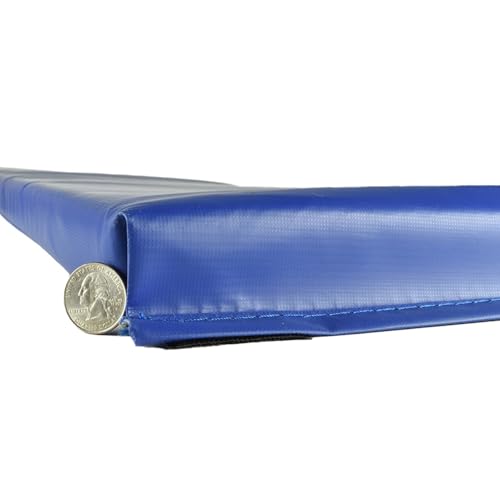 Greatmats Gym Mats 4x8 Ft x 1-3/8 Inch Folding, Home Exercise Pad For Gymnastics, Tumbling, Cheerleading, Martial Arts, (Blue)